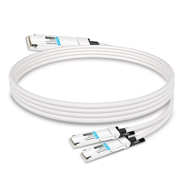 Dell DAC-O112-800G2x400GQ112-2M Compatible 2m (7ft) 800G Twin-port OSFP to 2x400G Flat Top OSFP InfiniBand NDR Breakout DAC