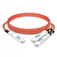 NVIDIA MCA7J60-N004 متوافق مع 4 أمتار (13 قدمًا) 800 جيجابت ثنائي المنافذ OSFP إلى 2x400 جيجابت OSFP InfiniBand NDR Breakout Active Copper Cable