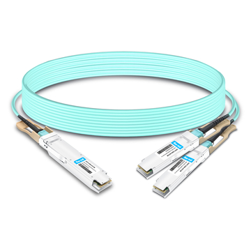 OSFP-2Q56-AOC3M 3m (10ft) 400G OSFP to 2x200G QSFP56 twin port HDR Breakout Active Optical Cable