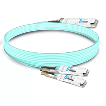 OSFP-2Q56-AOC3M 3m (10ft) 400G OSFP to 2x200G QSFP56 twin port HDR Breakout Active Optical Cable