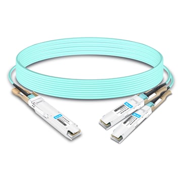 HPE P45733-B21 Compatible 10m (33ft) 400G OSFP to 2x200G QSFP56 twin port HDR Breakout Active Optical Cable