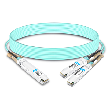 NVIDIA MFA7U10-H010 Compatible 10m (33ft) 400G OSFP to 2x200G QSFP56 twin port HDR Breakout Active Optical Cable