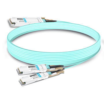 OSFP-2Q56-AOC20M 20m (66ft) 400G OSFP to 2x200G QSFP56 twin port HDR Breakout Active Optical Cable