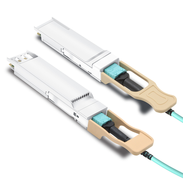 NVIDIA MFA7U10-H030 Compatible 30m (98ft) 400G OSFP to 2x200G QSFP56 twin port HDR Breakout Active Optical Cable