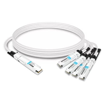 NVIDIA MCP7Y70-H001 متوافق مع 1 متر (3 قدم) 400 جيجا منفذ مزدوج 2x200G OSFP إلى 4x100G QSFP56 كابل نحاسي متصل مباشرًا بالاختراق السلبي