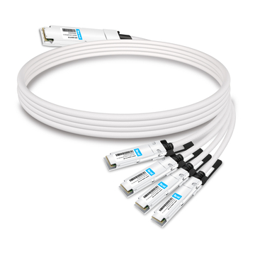 OSFP-4Q56-PC1M 1 m (3 pieds) 400G double port 2x200G OSFP vers 4x100G QSFP56 Câble en cuivre à connexion directe à dérivation passive