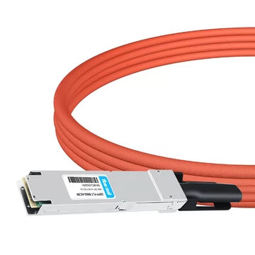 NVIDIA MCA4J80-N003-FLT, совместимый с двумя портами 3G длиной 10 м (800 футов) от 2x400G OSFP до 2x400G OSFP Активный медный кабель InfiniBand NDR, плоская верхняя часть на одном конце и плоская верхняя часть на другом