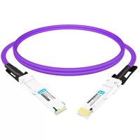 QDD-OSFP-FLT-AEC50CM 0.5m (1.6ft) 400G QSFP-DD to OSFP Flat Top PAM4 Active Electrical Copper Cable