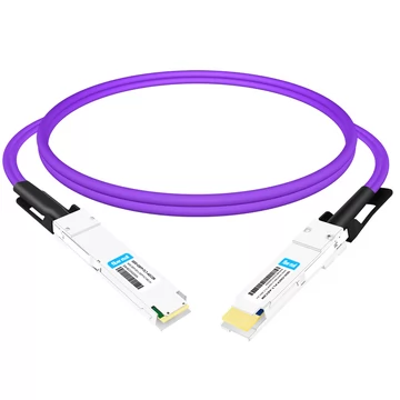 QDD-OSFP-FLT-AEC2M 2m (7ft) 400G QSFP-DD to OSFP Flat Top PAM4 Active Electrical Copper Cable