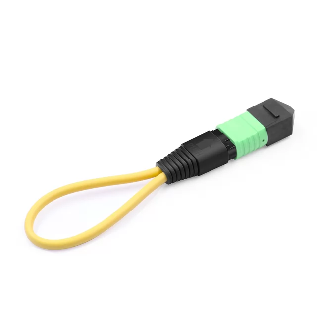 8 Fibers MPO APC Female OS2 9/125 Fiber Loopback Cable | FiberMall