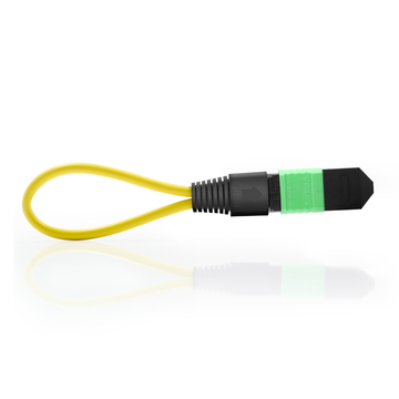 12 Fibers MPO APC Female OS2 9/125 Single Mode Fiber Loopback Cable