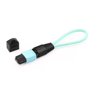 8 Fibers MPO APC Female OM4 50/125 Multimode Fiber Loopback Cable
