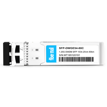 Cisco DWDM-SFP-3425-80 Compatible 1.25G DWDM SFP C54 100GHz 1534.25nm 80km LC SMF DDM Transceiver Module