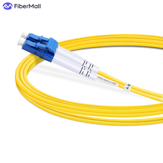 Duplex OS2 9/125 LC-LC Single Mode Fiber Optic Cable 1m | FiberMall