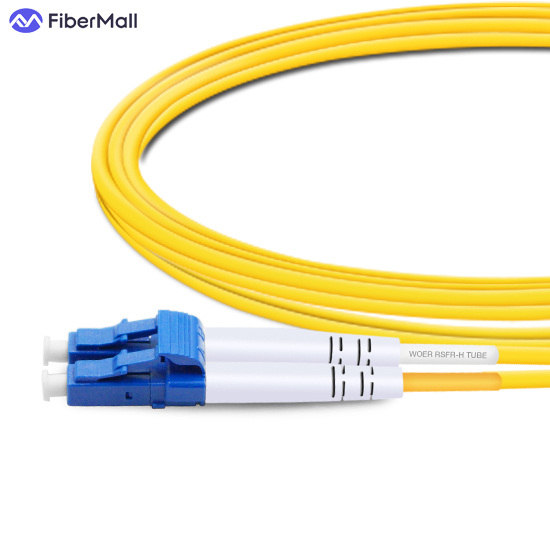 Duplex OS2 9/125 LC-LC Single Mode Fiber Optic Cable 1m | FiberMall