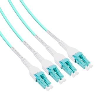 Brocade QSFP-8LC-AOC-3001 Compatible 30m (98ft) 40G QSFP+ to 8 LC Connector Active Optical Breakout Cable