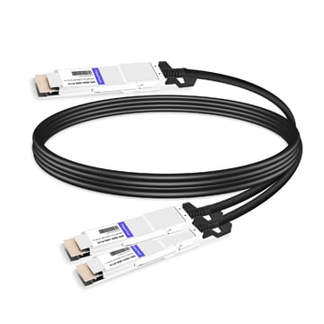 QDD-2QDD-400G-PC1M 1m (3ft) 400G QSFP-DD to 2x200G QSFP-DD Passive Direct Attach Copper Breakout Cable