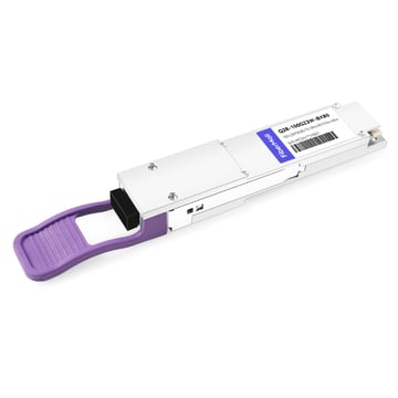 Dell Compatible 100G QSFP28 BIDI TX1280nm/RX1310nm Simplex LC SMF 80km with RS FEC DDM Optical Transceiver Module
