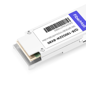 Juniper Compatible 100G QSFP28 BIDI TX1310nm/RX1280nm Simplex LC SMF 80km with RS FEC DDM Optical Transceiver Module