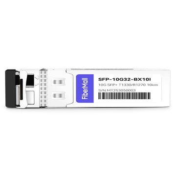 Cisco SFP-10G-BXD-I Compatible 10G BX SFP+ BIDI TX1330nm/RX1270nm 10km LC SMF DDM I-Temp Transceiver Module