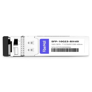 Cisco SFP-10G-BX40U-I Compatible 10G BX SFP+ BIDI TX1270nm/RX1330nm 40km LC SMF DDM I-Temp Transceiver Module