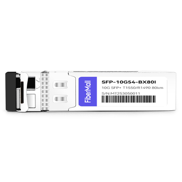 Cisco SFP-10G-BX80U-I Compatible 10G BX SFP+ BIDI TX1550nm/RX1490nm 80km LC SMF DDM I-Temp Transceiver Module