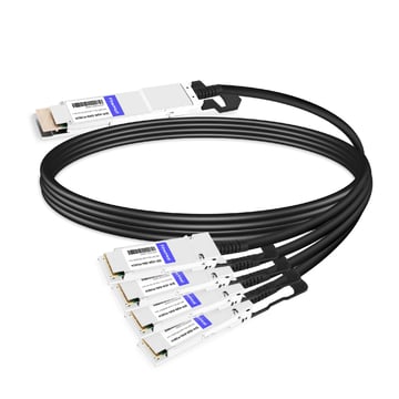 QDD-4Q28-200G-PC50CM 0.5m (1.6ft) 200G QSFP-DD to 4x50G QSFP28 Passive Direct Attach Copper Breakout Cable