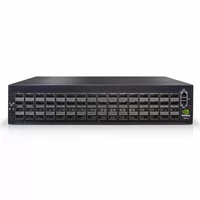 NVIDIA SN5400 Spectrum-4 Based 400GbE 2U Open Ethernet Switch with Cumulus Linux Authentication, 64 QSFP56-DD Ports, 2xSFP28 Ports, 2 AC Power Supplies, x86 CPU, Secure Boot, Standard Depth, C2P Airflow, Tool-less Rail Kit