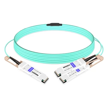H3C QSFP56-200G-2QSFP56-100G-AOC-20m Compatible 20m (66ft) 200G QSFP56 to 2x100G QSFP56 PAM4 Breakout Active Optical Cable