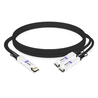 QDD-2Q56-400G-PC1M 1m (3ft) 400G QSFP-DD to 2x200G QSFP56 PAM4 Passive Breakout Direct Attach Copper Cable