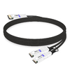 MikroTik Compatible 1.5m (5ft) 400G QSFP-DD to 2x200G QSFP56 PAM4 Passive Breakout Direct Attach Copper Cable