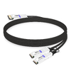 MikroTik Compatible 50cm (1.6ft) 400G QSFP-DD to 2x200G QSFP56 PAM4 Passive Breakout Direct Attach Copper Cable