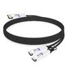 MikroTik Compatible 2m (7ft) 400G QSFP-DD to 2x200G QSFP56 PAM4 Passive Breakout Direct Attach Copper Cable