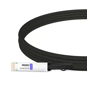 MikroTik Compatible 2m (7ft) 400G QSFP-DD to 2x200G QSFP56 PAM4 Passive Breakout Direct Attach Copper Cable