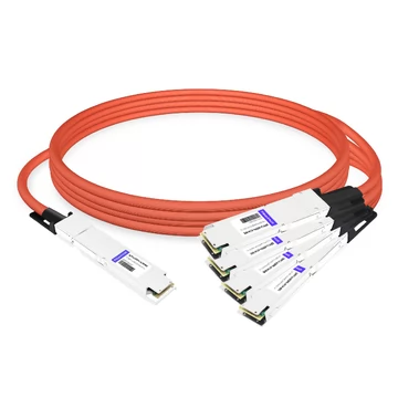 NVIDIA MCA7K20-X001 Compatible 1m (3ft) Twin-port 2x800Gb/s OSFP224 IHS/Finned Top to 4x400Gb/s OSFP224 RHS/Flat Top InfiniBand XDR Active Copper Splitter Cable