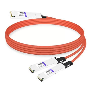 FiberMall OSFP1.6-8OSFP2-AC1M-RHS Compatible ACC 1m (3ft) Twin-port 2x800Gb/s OSFP224 IHS/Finned Top to 2x800Gb/s OSFP224 RHS/ Flat Top InfiniBand XDR Active Copper Splitter Cable