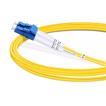 1m (3ft) Duplex OS2 Single Mode LC UPC to LC UPC OFNP Fiber Optic Cable
