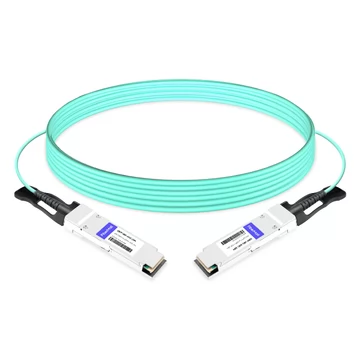 Dell Force10 CBL-QSFP-40GE-20M Compatible 20m (66ft) 40G QSFP+ to QSFP+ Active Optical Cable
