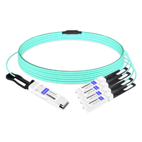Arista Networks QSFP-4X10G-AOC3M Compatible 3m (10ft) 40G QSFP+ to Four 10G SFP+ Active Optical Breakout Cable