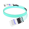 EdgeCore ET6402-10AOC-10M Compatible 10m (33ft) 40G QSFP+ to Four 10G SFP+ Active Optical Breakout Cable