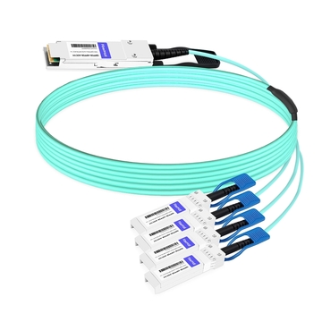 NVIDIA(Mellanox) MFA7A50-C001 Compatible 1m (3ft) 100G QSFP28 to Four 25G SFP28 Active Optical Breakout Cable