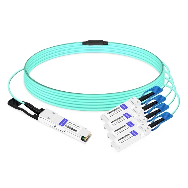 3m 100G QSFP28 to 4x25G SFP28 AOC Breakout Cable | FiberMall