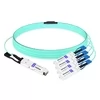 Brocade 100G-Q28-S28-AOC-3001 Compatible 30m (98ft) 100G QSFP28 to Four 25G SFP28 Active Optical Breakout Cable
