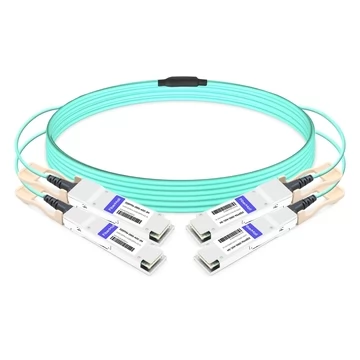 NVIDIA MFS1S90-H003E Compatible 3m (10ft) 2x200G QSFP56 to 2x200G QSFP56 PAM4 Breakout Active Optical Cable