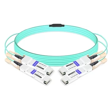 NVIDIA MFS1S90-H005E Compatible 5m (16ft) 2x200G QSFP56 to 2x200G QSFP56 PAM4 Breakout Active Optical Cable
