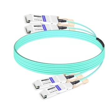 NVIDIA MFS1S90-H005E Compatible 5m (16ft) 2x200G QSFP56 to 2x200G QSFP56 PAM4 Breakout Active Optical Cable