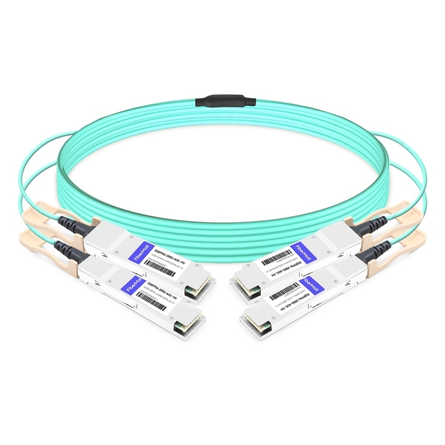 7m 2x200G QSFP56 to 2x200G QSFP56 Breakout AOC Cable | FiberMall