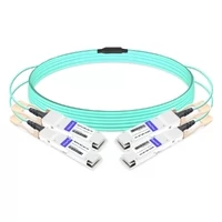 2QSFP56-200G-AOC-15M 15m (49ft) 2x200G QSFP56 to 2x200G QSFP56 PAM4 Breakout Active Optical Cable
