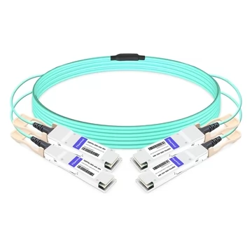 NVIDIA MFS1S90-H030E Compatible 30m (98ft) 2x200G QSFP56 to 2x200G QSFP56 PAM4 Breakout Active Optical Cable