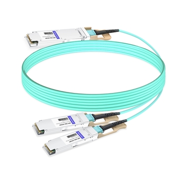NVIDIA MFA7U10-H020 Compatible 20m (66ft) 400G OSFP to 2x200G QSFP56 twin port HDR Breakout Active Optical Cable